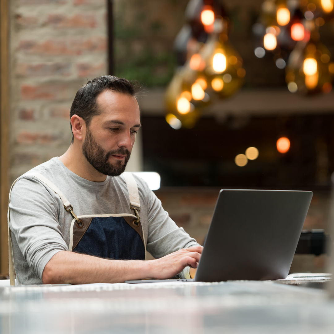 man on laptop